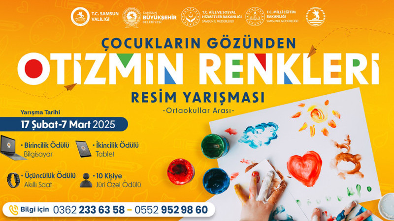 Samsun’da “Çocukların Gözünden Otizmin Renkleri” Resim Yarışması