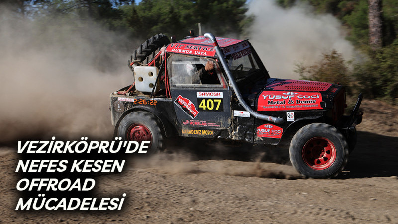 Vezirköprü'de Nefes Kesen Offroad Mücadelesi