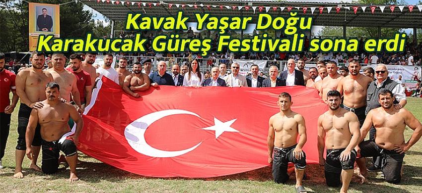 Kavak Yaşar Doğu Karakucak Güreş Festivali sona erdi