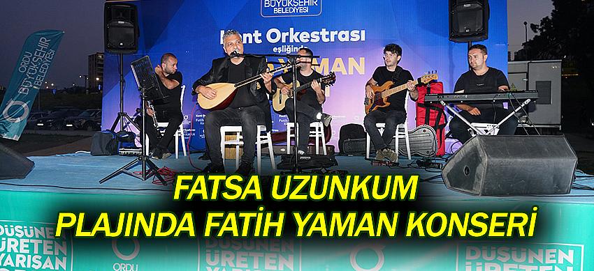 Fatsa Uzunkum Plajında Fatih Yaman Konseri