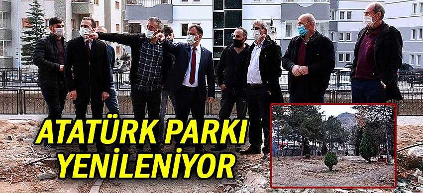 Gümüşhane Belediyesi Atatürk Parkı’ndaki yenileme çalışmalarına devam ediyor.