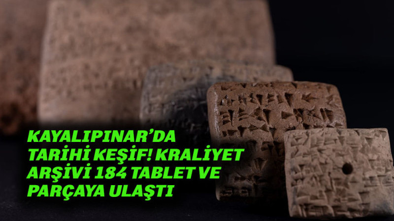 KAYALIPINAR’DA TARİHİ KEŞİF! KRALİYET ARŞİVİ 184 TABLET VE PARÇAYA ULAŞTI